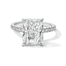 4.23 CT. T.W. Radiant-Cut Certified Lab-Grown Diamond Engagement Ring in 14K White Gold (F/VS2)