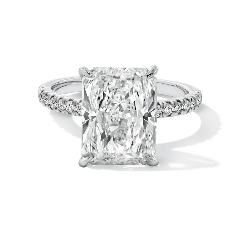 Main Image 1 of 4.23 CT. T.W. Radiant-Cut Certified Lab-Grown Diamond Engagement Ring in 14K White Gold (F/VS2)