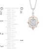 Thumbnail Image 3 of Enchanted Star Aurora 1/2 CT. T.W. Certified Lab-Grown Diamond Pendant in Two-Tone Sterling Silver (F/SI2) - 19"