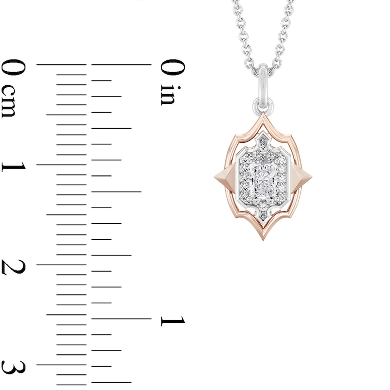 Main Image 3 of Enchanted Star Aurora 1/2 CT. T.W. Certified Lab-Grown Diamond Pendant in Two-Tone Sterling Silver (F/SI2) - 19"