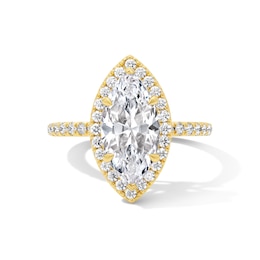 3-1/2 CT. T.W. Marquise-Cut Certified Lab-Grown Diamond Frame Engagement Ring in 14K Gold (F/VS2)