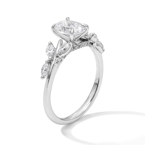 1-1/3 CT. T.w. Oval Certified Lab-Grown Diamond Engagement Ring in 14K White Gold (F/Vs2)