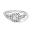 Thumbnail Image 1 of 3/4 CT. T.W. Diamond Cushion Frame Engagement Ring in 14K White Gold