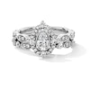Thumbnail Image 1 of 1-1/3 CT. T.W. Pear-Shaped Certified Lab-Grown Diamond Bridal Set in 14K White Gold (F/VS2)