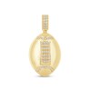 Thumbnail Image 1 of 1/4 CT. T.W. Certified Lab-Grown Diamond Football Necklace Charm in Sterling Silver with 24K Gold Vermeil (F/VS2)