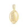 Thumbnail Image 2 of 1/4 CT. T.W. Certified Lab-Grown Diamond Football Necklace Charm in Sterling Silver with 24K Gold Vermeil (F/VS2)