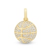 Thumbnail Image 1 of 3/4 CT. T.W. Certified Lab-Grown Diamond Basketball Necklace Charm in Sterling Silver with 24K Gold Vermeil (F/VS2)