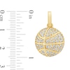 Thumbnail Image 4 of 3/4 CT. T.W. Certified Lab-Grown Diamond Basketball Necklace Charm in Sterling Silver with 24K Gold Vermeil (F/VS2)