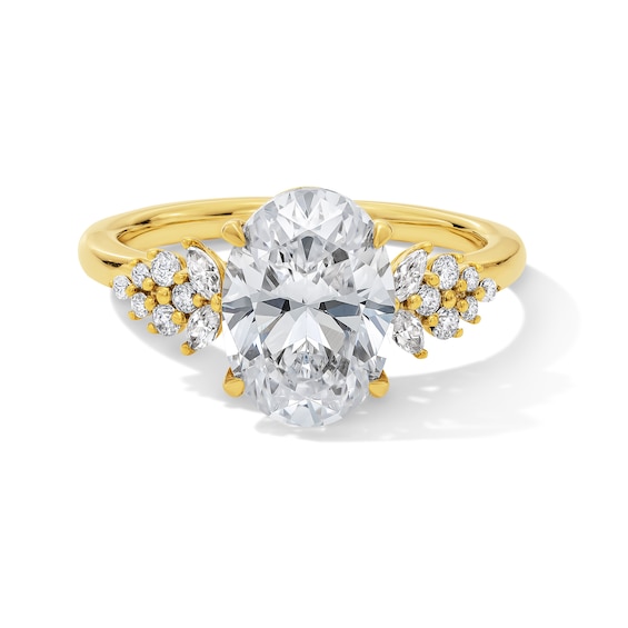 3-1/3 CT. T.w. Oval Certified Lab-Grown Diamond Engagement Ring in 14K Gold (F/Vs2)