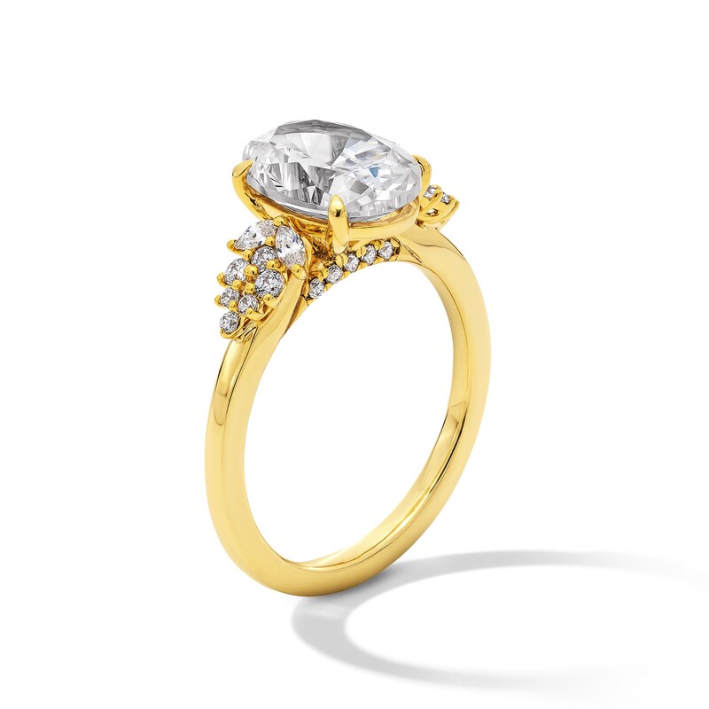 Main Image 3 of 3-1/3 CT. T.W. Oval Certified Lab-Grown Diamond Engagement Ring in 14K Gold (F/VS2)