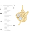 Thumbnail Image 4 of 1/3 CT. T.W. Certified Lab-Grown Diamond Baseball Necklace Charm in Sterling Silver with 24K Gold Vermeil (F/VS2)