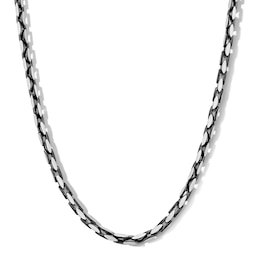 4.0mm Flat Anchor Chain Necklace in Solid Two-Tone Stainless Steel - 24”