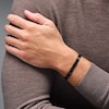 Thumbnail Image 2 of 1/10 CT. T.W. Black Diamond Link Bracelet in Solid Stainless Steel with Black Ion Plate - 8.5”