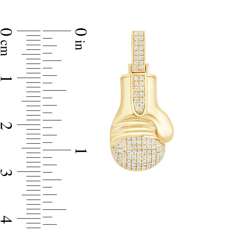 Main Image 3 of 3/8 CT. T.W. Certified Lab-Grown Diamond Boxing Glove Charm in Sterling Silver with 24K Gold Vermeil (F/VS2)