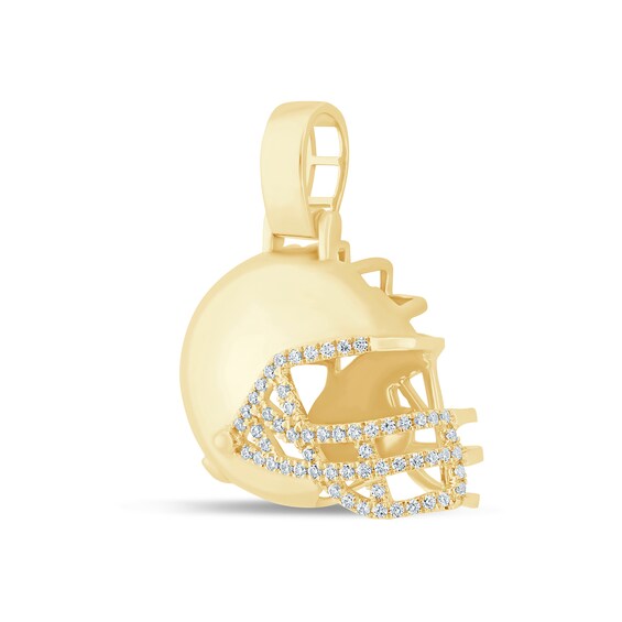 3/8 CT. T.w. Certified Lab-Grown Diamond Football Helmet Charm in Sterling Silver with 24K Gold Vermeil (F/Vs2)