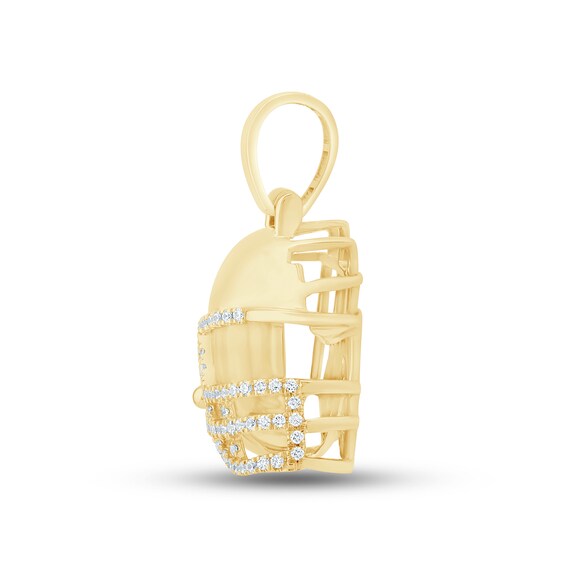 3/8 CT. T.w. Certified Lab-Grown Diamond Football Helmet Charm in Sterling Silver with 24K Gold Vermeil (F/Vs2)