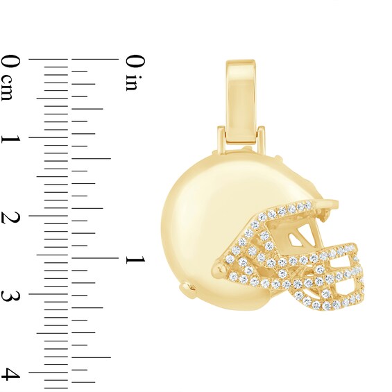 3/8 CT. T.w. Certified Lab-Grown Diamond Football Helmet Charm in Sterling Silver with 24K Gold Vermeil (F/Vs2)