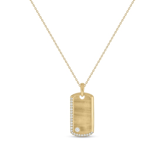 1/3 CT. T.w. Diamond Cushion-Shaped Necklace Charm in Sterling Silver with 14K Gold Plate
