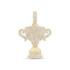 Thumbnail Image 1 of 3/4 CT. T.W. Certified Lab-Grown Diamond Trophy Necklace Charm in Sterling Silver with 24K Gold Vermeil (F/VS2)