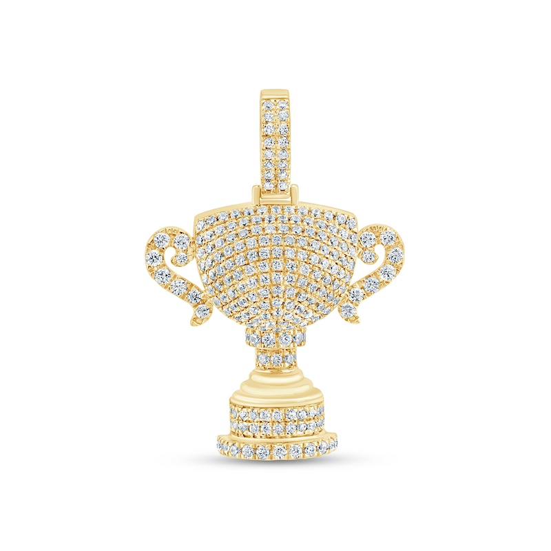 Main Image 1 of 3/4 CT. T.W. Certified Lab-Grown Diamond Trophy Necklace Charm in Sterling Silver with 24K Gold Vermeil (F/VS2)