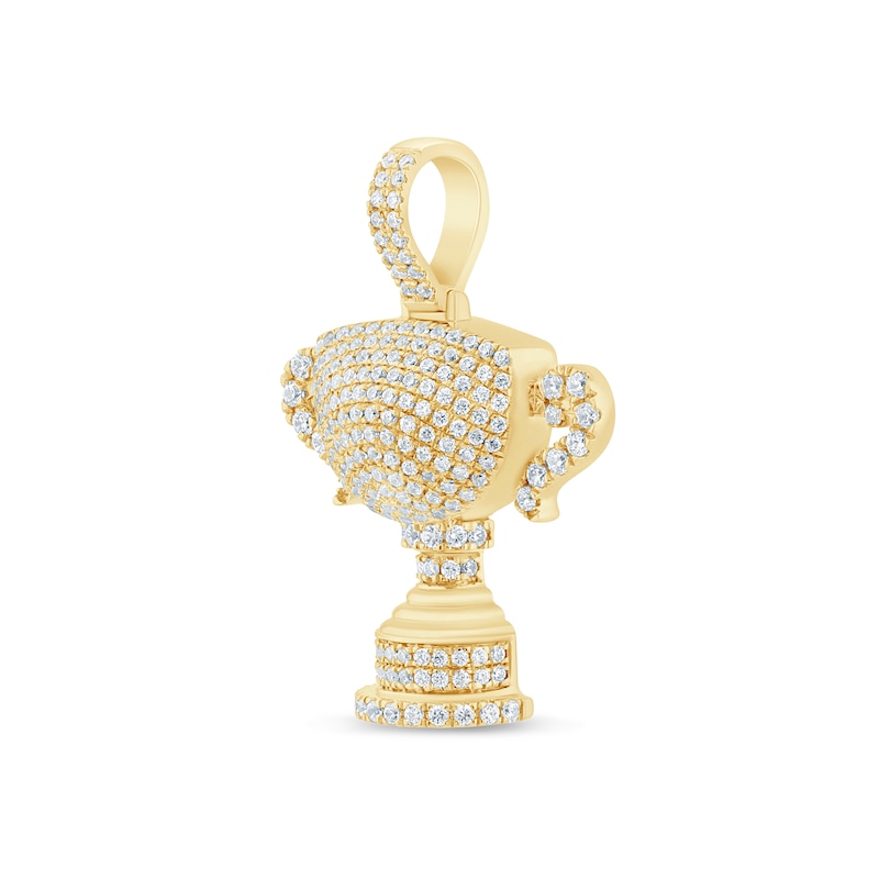 Main Image 2 of 3/4 CT. T.W. Certified Lab-Grown Diamond Trophy Necklace Charm in Sterling Silver with 24K Gold Vermeil (F/VS2)