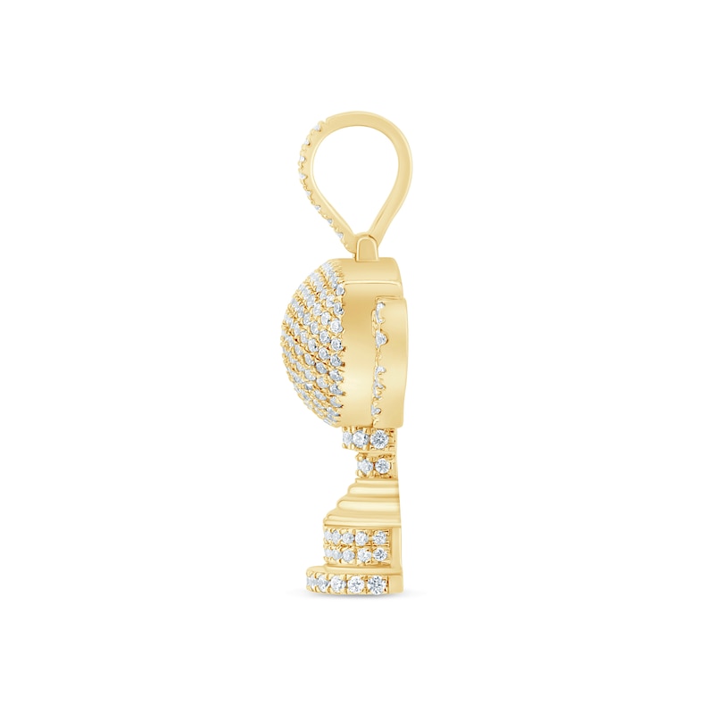 Main Image 3 of 3/4 CT. T.W. Certified Lab-Grown Diamond Trophy Necklace Charm in Sterling Silver with 24K Gold Vermeil (F/VS2)