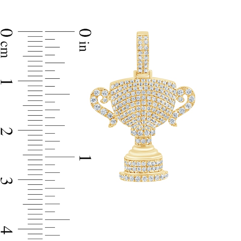 Main Image 4 of 3/4 CT. T.W. Certified Lab-Grown Diamond Trophy Necklace Charm in Sterling Silver with 24K Gold Vermeil (F/VS2)