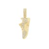 Thumbnail Image 1 of 1/3 CT. T.W. Certified Lab-Grown Diamond Sneaker Necklace Charm in Sterling Silver with 24K Gold Vermeil (F/VS2)