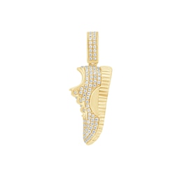 1/3 CT. T.W. Certified Lab-Grown Diamond Sneaker Necklace Charm in Sterling Silver with 24K Gold Vermeil (F/VS2)