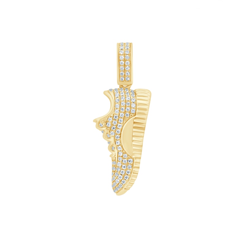 Main Image 1 of 1/3 CT. T.W. Certified Lab-Grown Diamond Sneaker Necklace Charm in Sterling Silver with 24K Gold Vermeil (F/VS2)