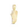 Thumbnail Image 2 of 1/3 CT. T.W. Certified Lab-Grown Diamond Sneaker Necklace Charm in Sterling Silver with 24K Gold Vermeil (F/VS2)