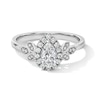 Thumbnail Image 1 of 3/4 CT. T.W. Pear-Shaped Certified Lab-Grown Diamond Frame Engagement Ring in 14K White Gold (F/VS2)