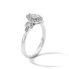 Thumbnail Image 3 of 3/4 CT. T.W. Pear-Shaped Certified Lab-Grown Diamond Frame Engagement Ring in 14K White Gold (F/VS2)