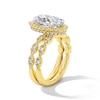 Thumbnail Image 3 of 5 CT. T.W. Oval Certified Lab-Grown Diamond Bridal Set in 14K Gold (F/VS2)