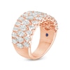 Thumbnail Image 2 of Vera Wang Love Collection 3 CT. T.W. Marquise and Pear-Shaped Certified Diamond Multi-Row Band in 14K Rose Gold (I/SI2)