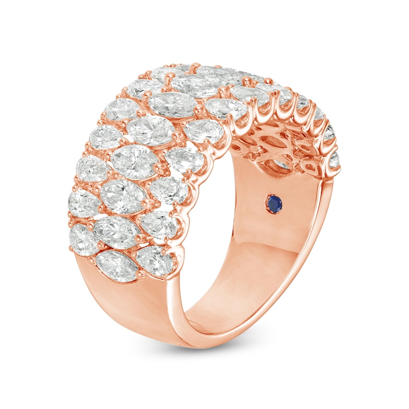 Main Image 2 of Vera Wang Love Collection 3 CT. T.W. Marquise and Pear-Shaped Certified Diamond Multi-Row Band in 14K Rose Gold (I/SI2)