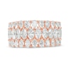 Thumbnail Image 3 of Vera Wang Love Collection 3 CT. T.W. Marquise and Pear-Shaped Certified Diamond Multi-Row Band in 14K Rose Gold (I/SI2)