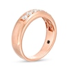 Thumbnail Image 2 of Vera Wang Men 3/8 CT. T.W. Diamond Five-Stone Wedding Band in 14K Rose Gold