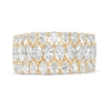 Thumbnail Image 3 of Vera Wang Love Collection 3 CT. T.W. Marquise and Pear-Shaped Certified Diamond Multi-Row Band in 14K Gold (I/SI2)