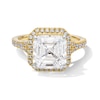 Thumbnail Image 1 of 4-1/2 CT. T.W. Asscher-Cut Certified Lab-Grown Diamond Frame Engagement Ring in 14K Yellow Gold (F/VS2)
