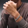Thumbnail Image 2 of 1/4 CT. T.W. Diamond Link Bracelet in Solid Stainless Steel - 8.5”