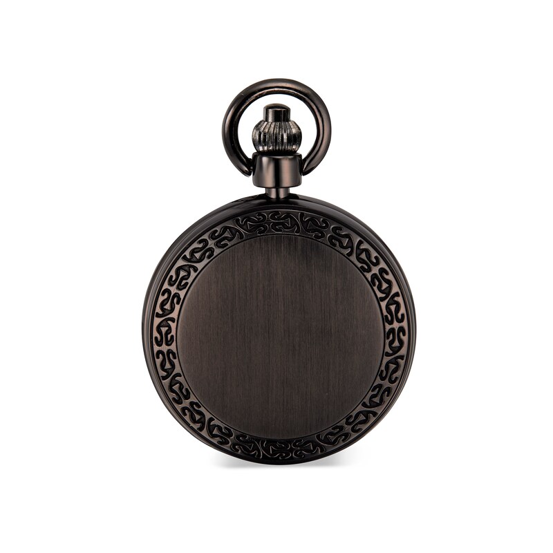 Main Image 2 of James Michael Gunmetal Gray Pocket Watch with Black Dial (Model: PMA011013W)