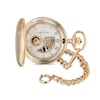 Thumbnail Image 1 of James Michael Gold-Tone Pocket Watch with White Dial (Model: PMA011030W)