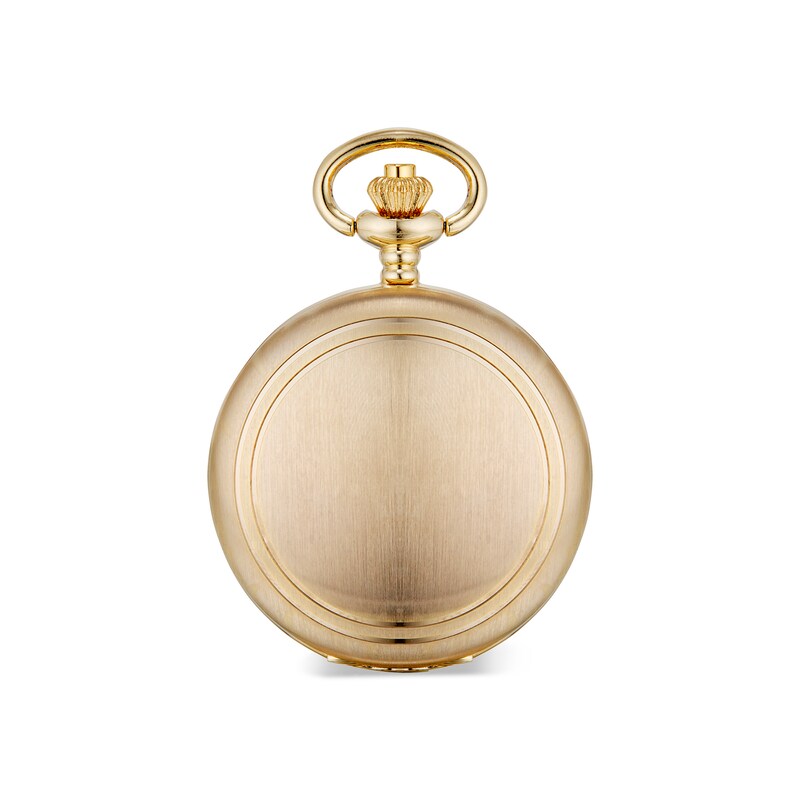 Main Image 2 of James Michael Gold-Tone Pocket Watch with White Dial (Model: PMA011030W)