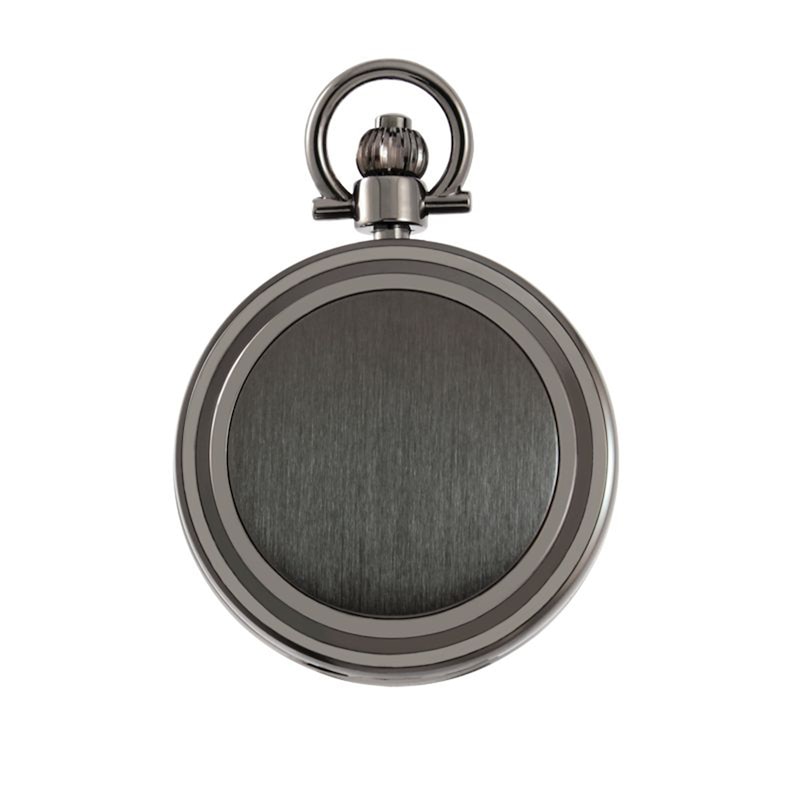 Main Image 2 of James Michael Gunmetal Pocket Watch with Black Dial (Model: PMA011036W)