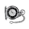 Thumbnail Image 1 of James Michael Compass Case Silver-Tone Pocket Watch with Two-Tone Dial (Model: PQA011075W)