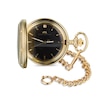 Thumbnail Image 1 of James Michael Gold-Tone Pocket Watch with Crystal-Accent Black Dial (Model: PQA011152W)