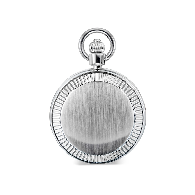 Main Image 2 of James Michael Silver-Tone Pocket Watch with White Dial (Model: PQA011154W)