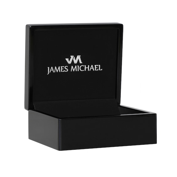 James Michael Silver-Tone Pocket Watch with White Dial (Model: Pqa011154W)