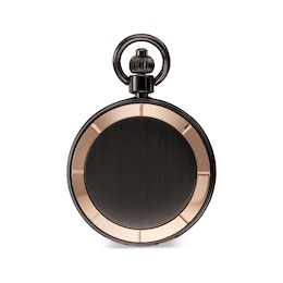 James Michael Gunmetal Pocket Watch with Black Dial (Model: PDA011029W)